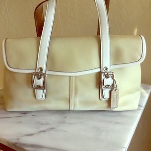 Coach Hampton Beige & Nylon Sachel #6255